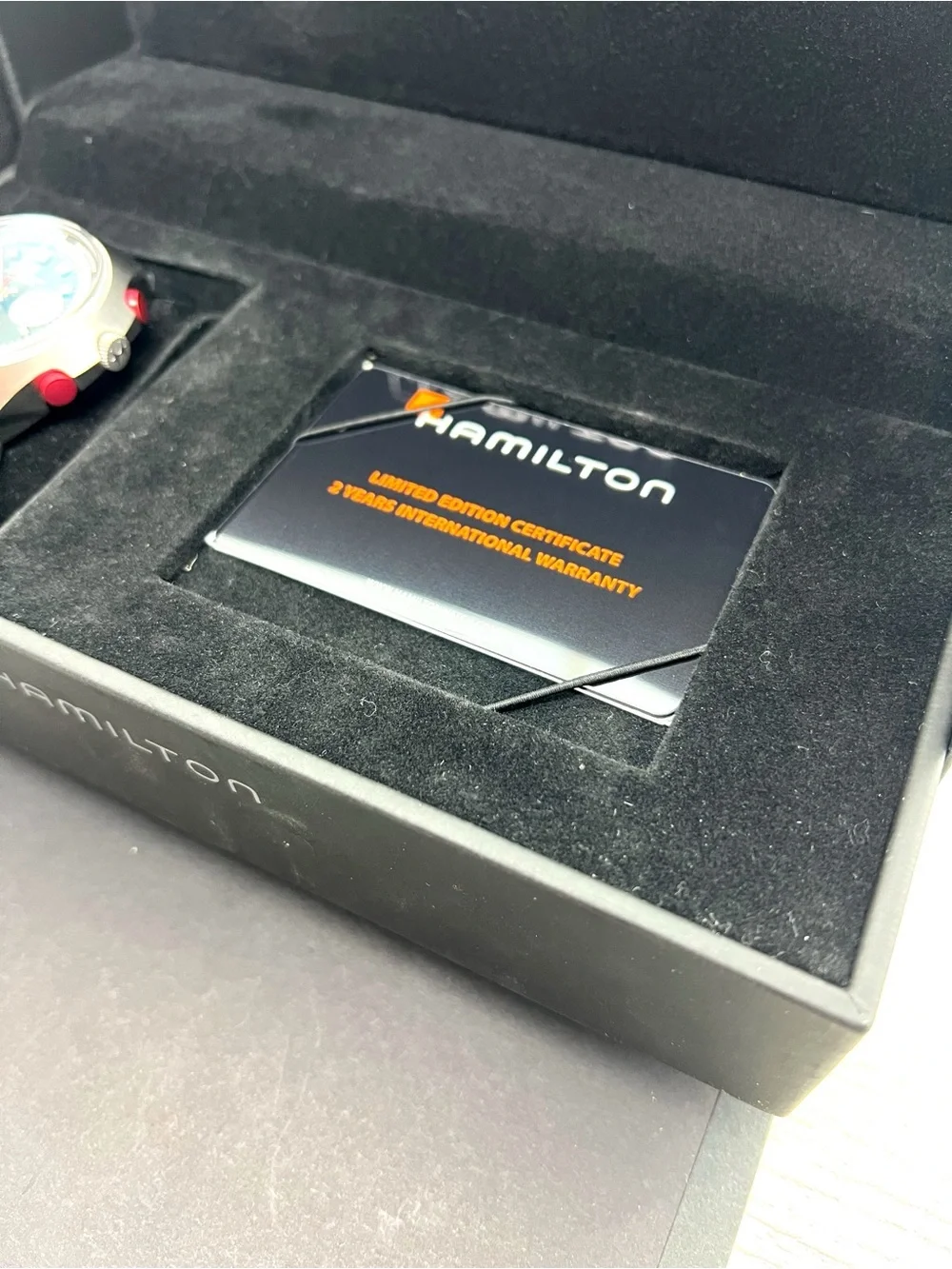 Hamilton Automatic Chronograph count down rare box+papers